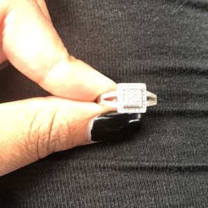 14k white gold promise ring